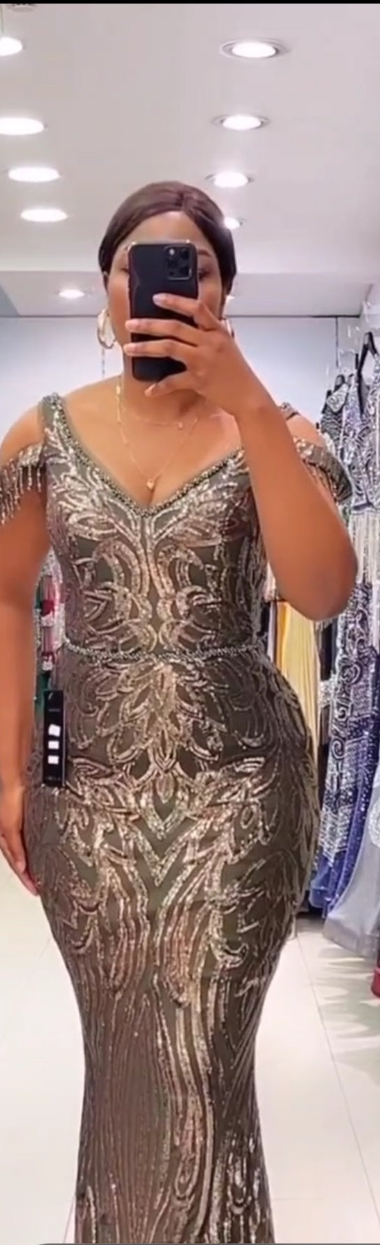 Olive Green Sequin Dress 6 Olive Green Sequin Dress 6